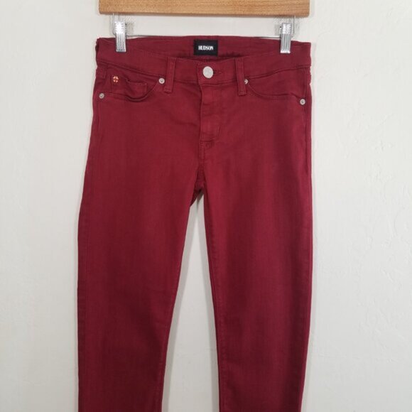 Hudson Jeans KRISTA Super Skinny Stretch Jeans Red Size 27 - Picture 2 of 7